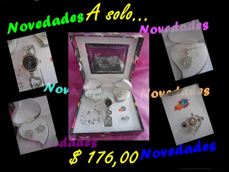 Set reloj + anillo + aros $ 176,00